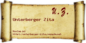 Unterberger Zita névjegykártya